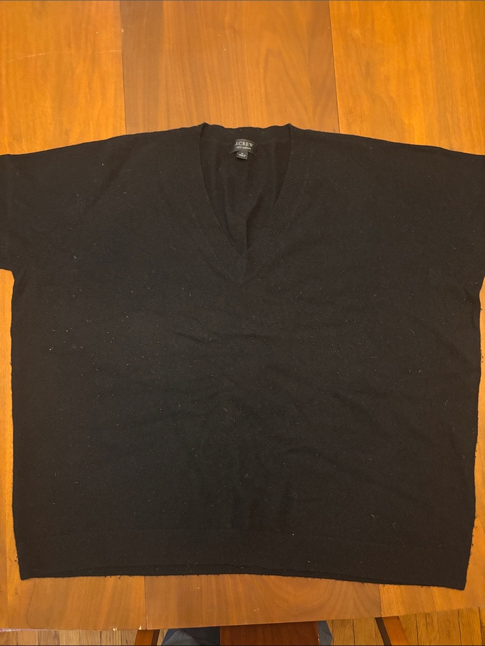 J. Crew Cashmere Black V-Neck Sweater
